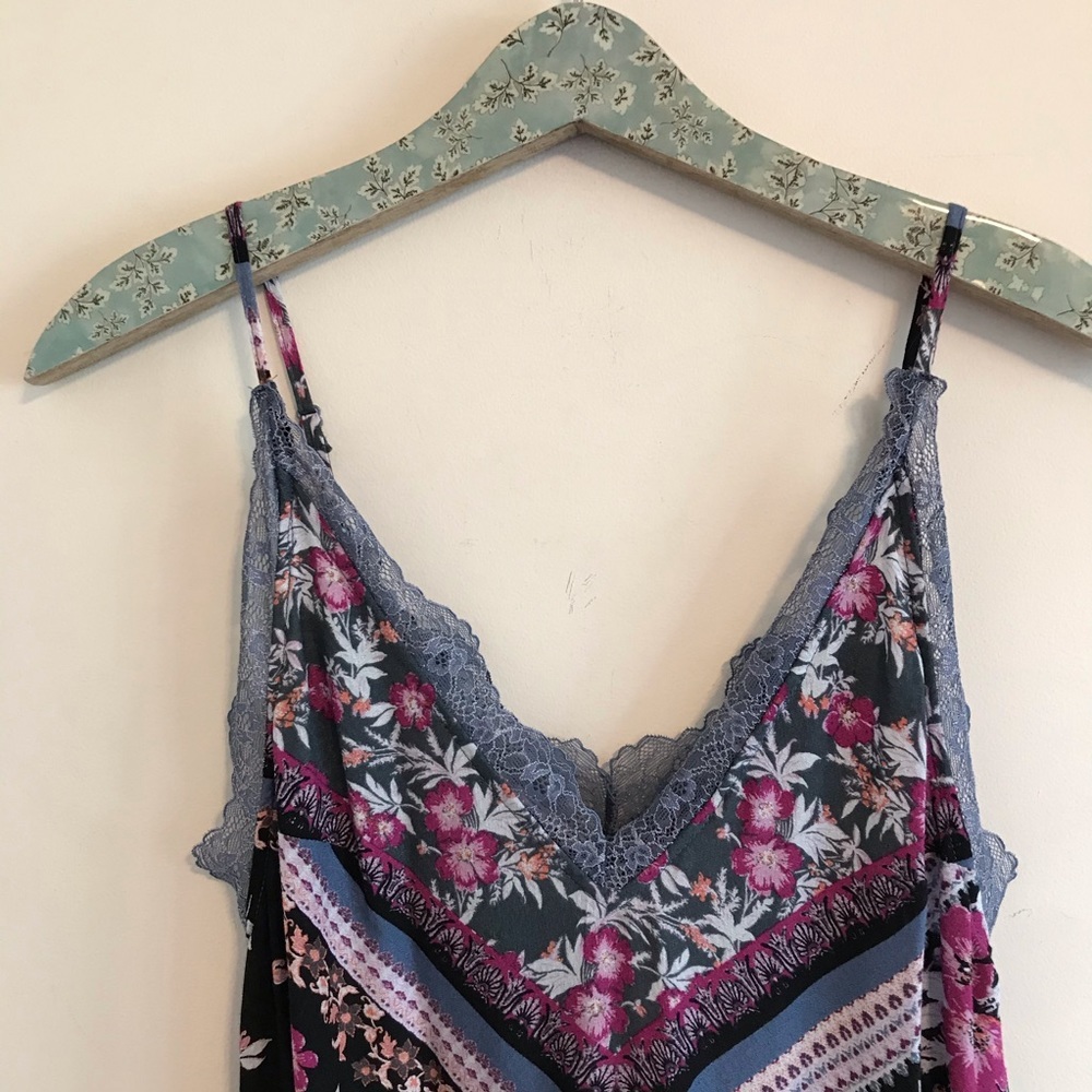 Free People Stevie Floral Lace Trim Maxi Dress - Picture 3 of 8